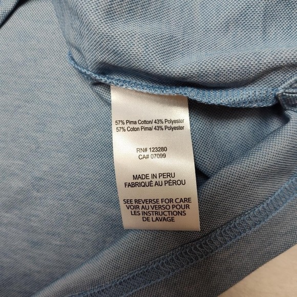 Travis Mathew Polo Shirt Mens Medium Blue Beer Buckets Golf Play Maker 1MV374 - Picture 9 of 13